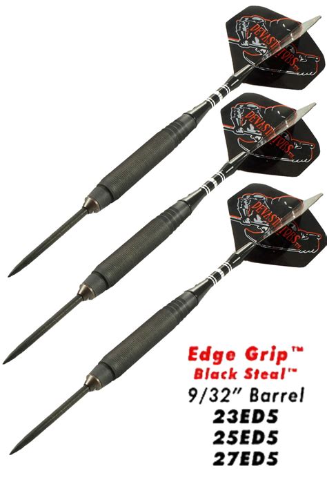 Hammerhead Darts 95%Tungsten Devastator Edge Grip, 9/32'' Barrel, Black Steel, Movable Point ...