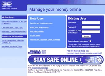 Halifax Bank Online Banking Login Page and Sign In Security/ Problem ...