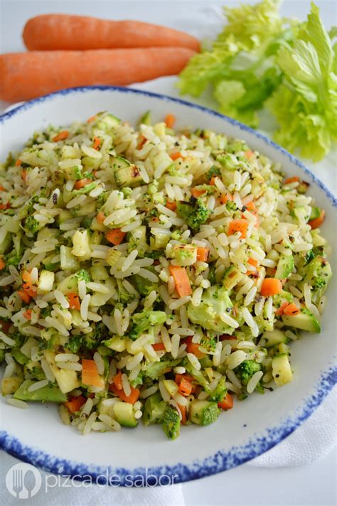 Arroz con vegetales - Pizca de Sabor