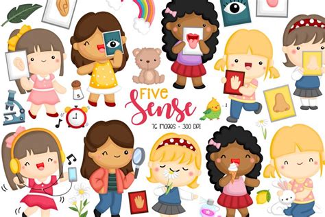 Five Senses Clipart - Kids Clip Art Girl Clip Art