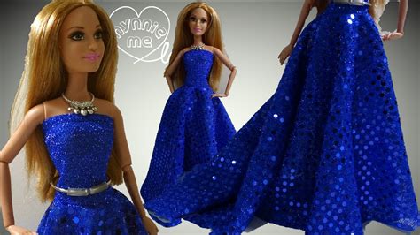 DIY ball gown for Barbie | How to sew doll clothes | DIY Barbie dress | nynnie me - YouTube