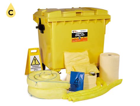 Chemical 4 Wheeled Bin Spill Response Kit 1000 litres ASKC001000 - Spill Defence