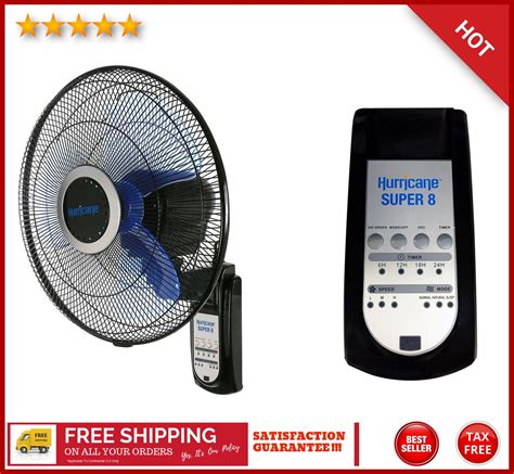 Wall Mount Fan Oscillating 16 Inch 3 Speed Indoor Outdoor With Remote ...