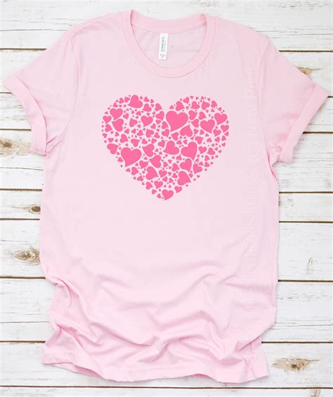 Pink Heart Valentines T-shirt Unisex Hearts in Heart Shirt - Etsy