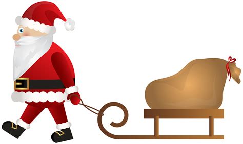 Santa Claus with Sleigh PNG Clip Art | Gallery Yopriceville - High-Quality Images and ...