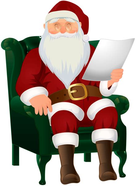 Santa Claus Sitting PNG Clip Art Image | Gallery Yopriceville - High ...