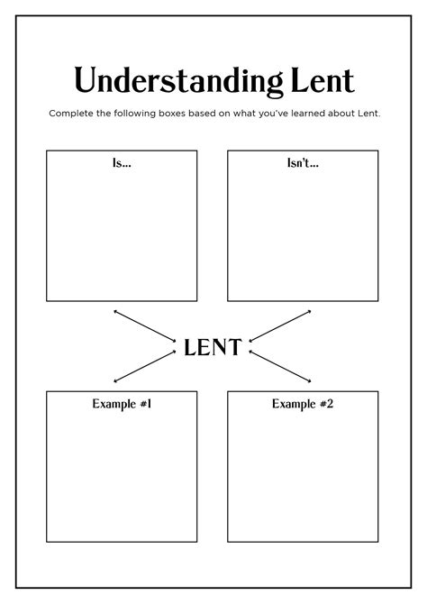 Lent Activities For Children Printables