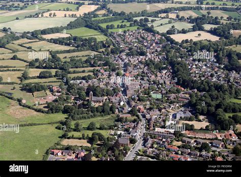 aerial view of Tarporley village, Cheshire Stock Photo - Alamy