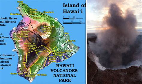 Hawaii Kilauea volcano eruption: National Park Map - where is Mount Kilauea? | Science | News ...