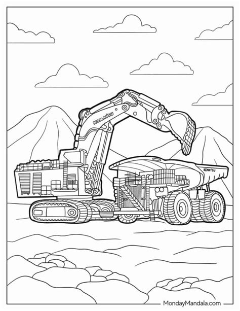 26 Excavator Coloring Pages (Free PDF Printables)