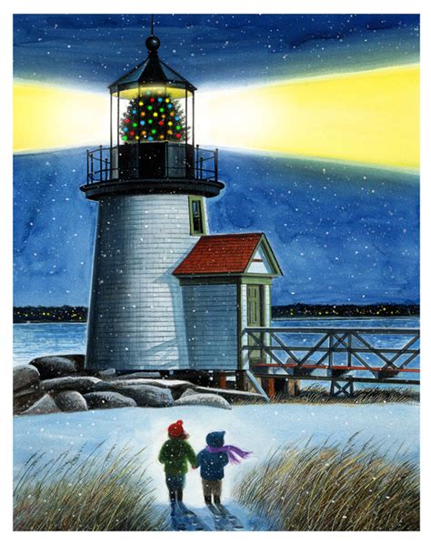 MinorArt.Com - Postcards - Lighthouse Christmas