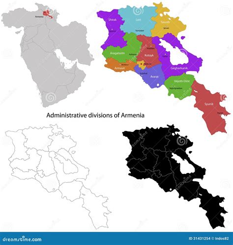 Armenia map stock vector. Illustration of boundary, boundaries - 31431254