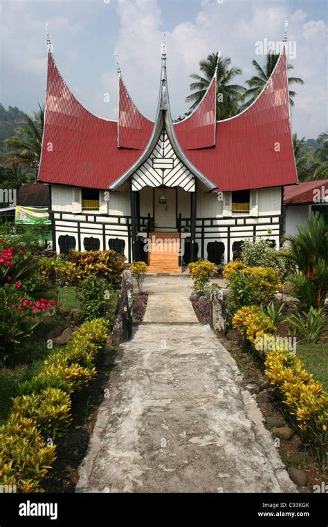 Rumah Gadang (Minangkabau Culture: "big house") On Sumatra Stock Photo ...