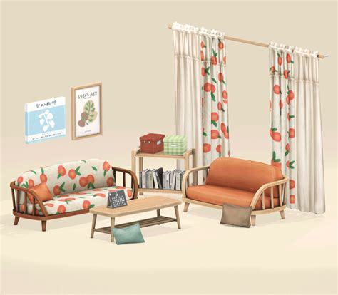 [KKB'sMM]Citrus Room | KKB | Sims 4 cc furniture living rooms, Living room sims 4, Sims 4 bedroom