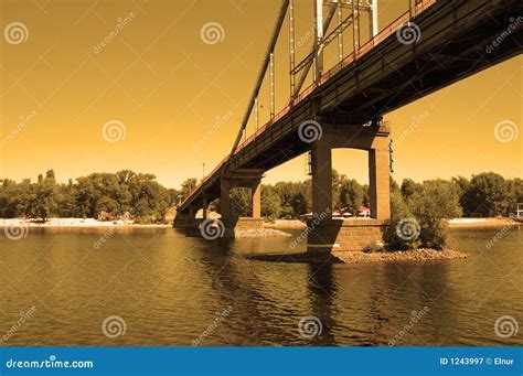 River bridge at sunset stock image. Image of dramatic - 1243997