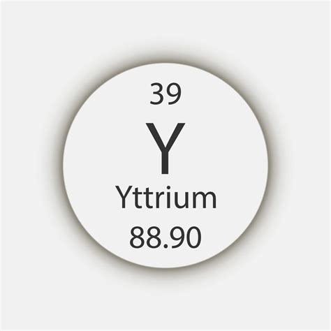 Yttrium symbol. Chemical element of the periodic table. Vector ...