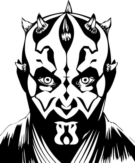 Darth Maul Pumpkin Stencil