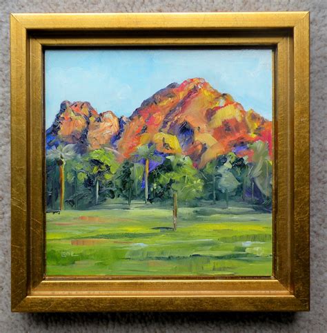 ART FOR LIFE: "CAMELBACK MOUNTAIN" OIL OF THIS ARIZONA MOUNTAIN © SAUNDRA LANE FINE ART