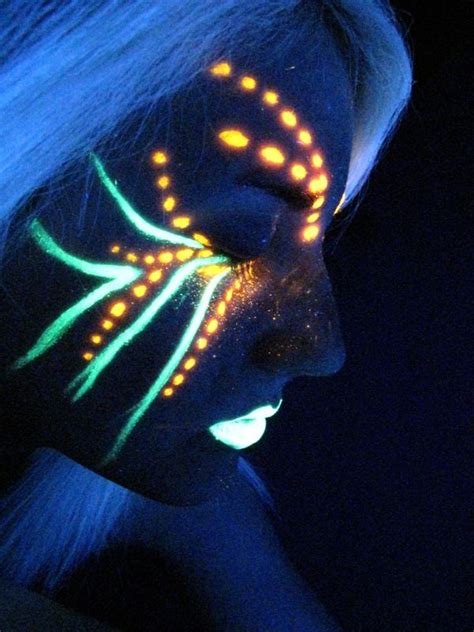 In too deep by nOMercyXx on deviantART | Glow face paint, Neon face paint, Festival face paint