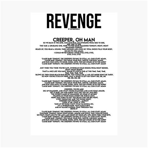 "Creeper, Aw Man Lyrics" Photographic Print for Sale by artsylab | Redbubble