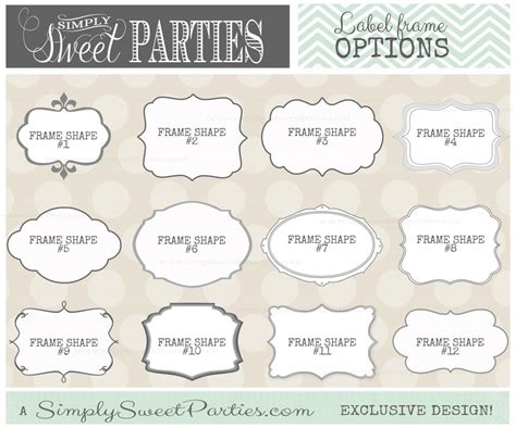 Downloadable Free Printable Candy Buffet Labels