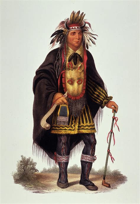 Chippewa Native American Chief, 1826 Painting by Granger - Fine Art America