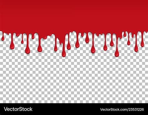 Red dripping slime seamless element Royalty Free Vector