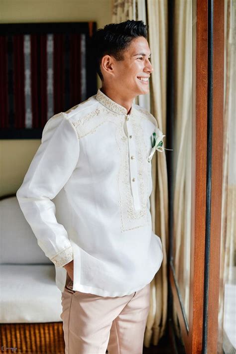 Modern Barong | Photo: Donnie Magbanua #weddinggowns (With images) | Filipiniana wedding, Barong ...