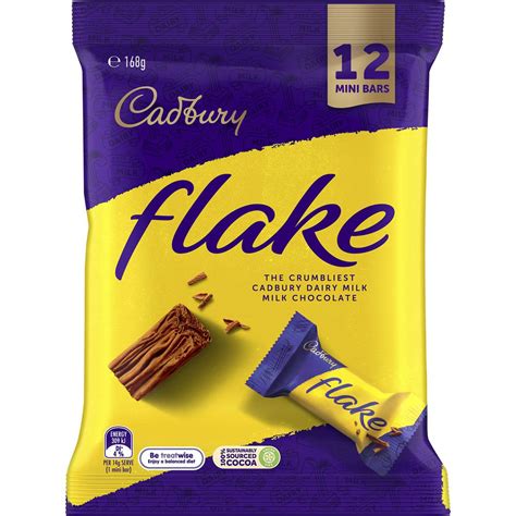 Cadbury Flake Milk Chocolate Share Pack 12 Mini Bars 168g | Woolworths