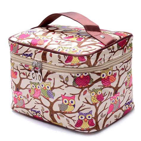 ODEMA New 2016 Fashion Owl Pattern Travel Cosmetic Make Up Handbag Case Toiletry Makeup Bag ...