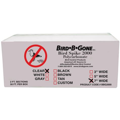 Bird-B-Gone Bird Repelling Spikes For Assorted Species 1 pk - Case Of: 1; Each Pack Qty: 1 ...