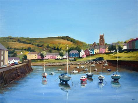 Carmarthen Artist: Painting of Aberaeron Harbour