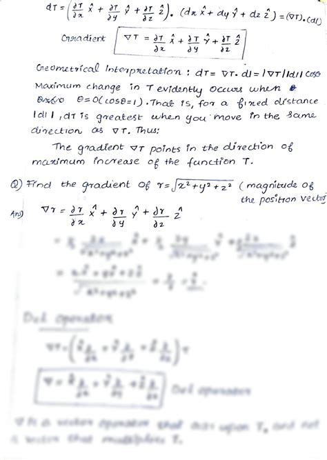 SOLUTION: Differential calculus gradient del operator divergence curl - Studypool