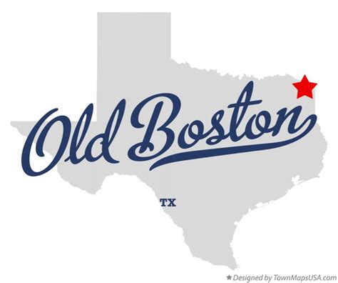 Map of Old Boston, TX, Texas