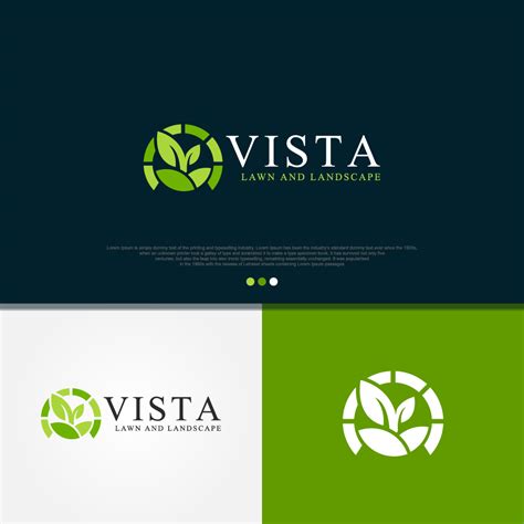 Logo Design for Vista (as the main letters) Lawn and Landscape (below ...