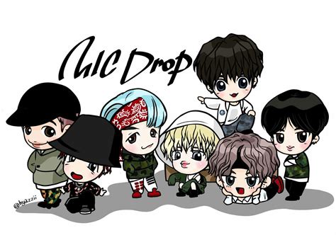 BTS Cartoon Wallpapers - Top Free BTS Cartoon Backgrounds - WallpaperAccess