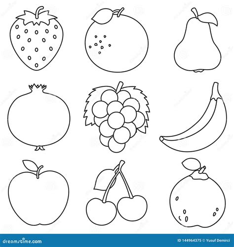 Fruits Coloring Page