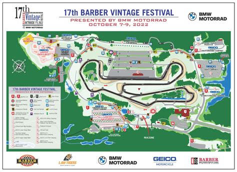 Barber Vintage Festival Park Map | Barber Vintage Motorsports Museum