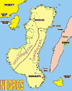 Philippine islands of negros map, resorts, hotels tour packages