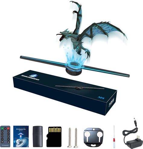 Amazon.com: 3D Hologram Fan,12.6 Inch 3D Hologram Projector Advertising Display with 1.2 Inches ...