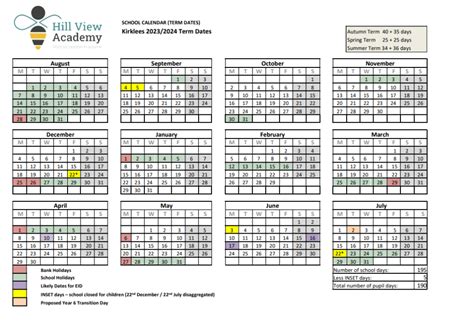 Term dates - Hill View Academy