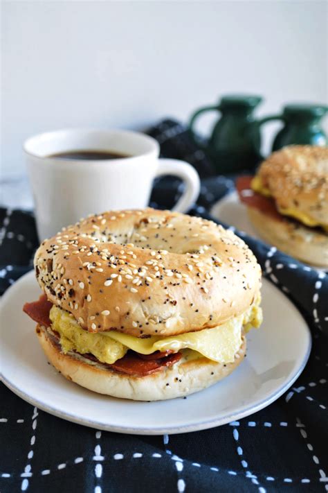 "i can't believe it's vegan" breakfast bagel sandwich - The Baking Fairy