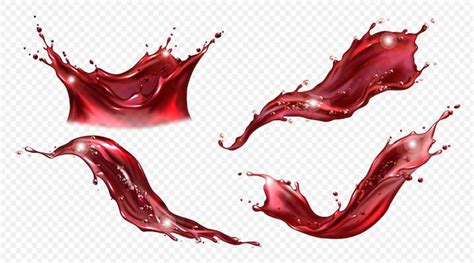 Free Vector | Vector realistic splash of wine or red juice