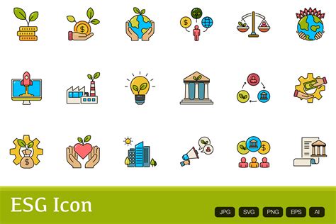 18 ESG Icon | Icons ~ Creative Market