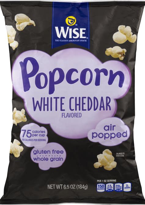 Wise Foods Air Popped White Cheddar Popcorn 6.5 oz. Bag (4 Bags ...