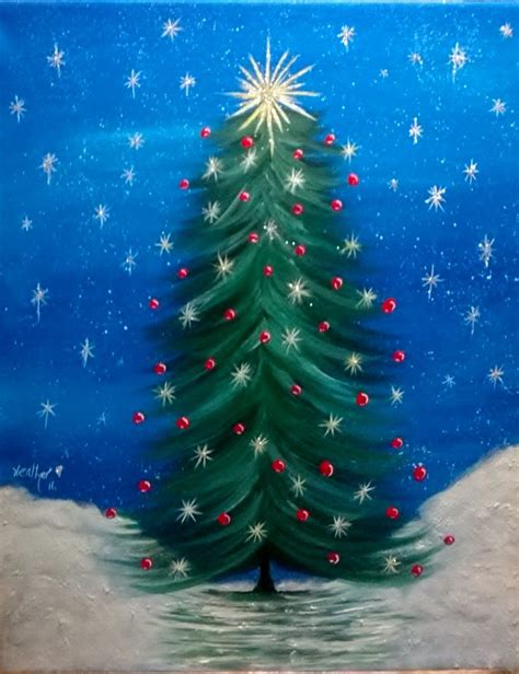 Paintings Of Christmas Trees – Warehouse of Ideas