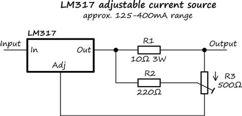 LM317 adjustable current source/regulator