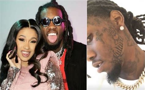 Offset tattoos name of Daughter and Cardi B on his face | Theinfong