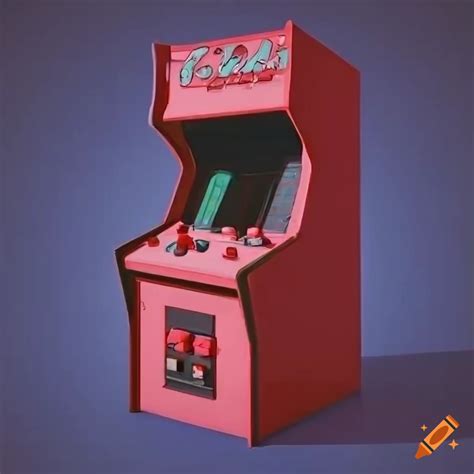 Vintage arcade machine with green screen on Craiyon