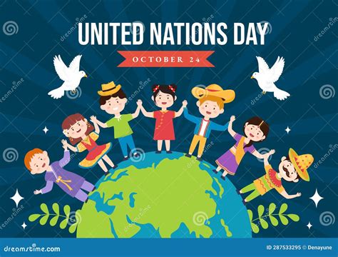 United Nations Day Celebration Vector Illustration on 24 October with ...